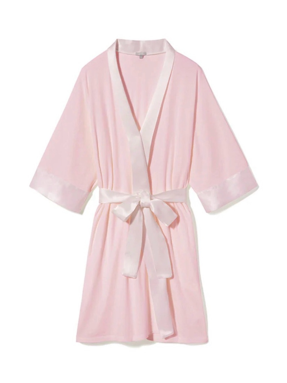 Blush Satin-Trim Robe by PJ Harlow